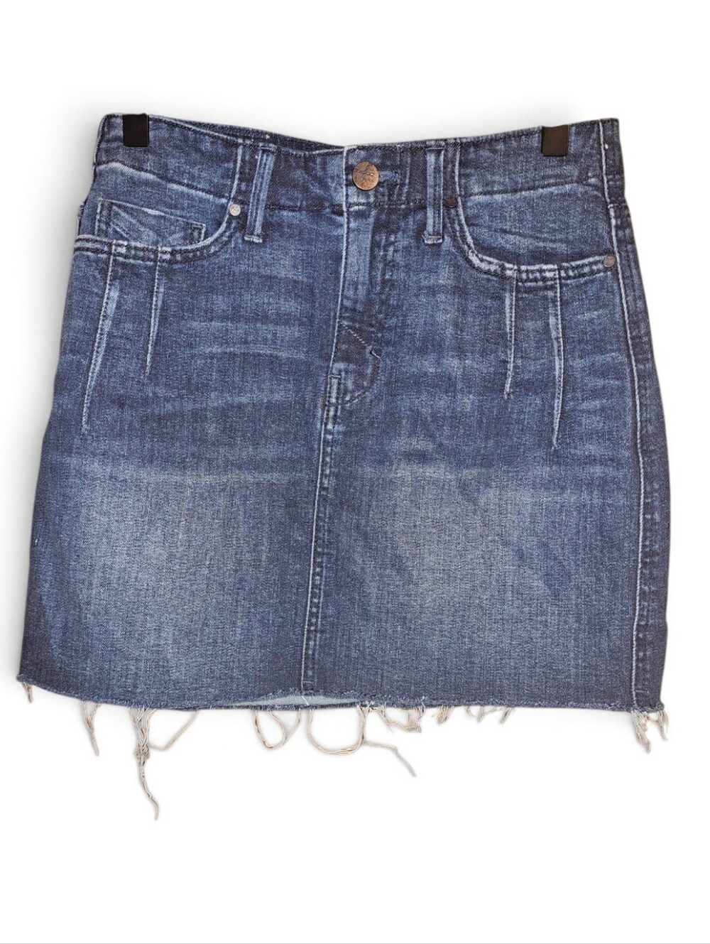UNPUBLISHED Frayed Hem Jean Skirt - Size 26